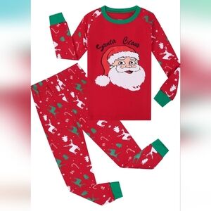 Festive Red Santa Kids Pajama Set